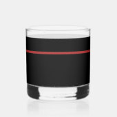 Custom Firefighter Thin Red Line Fire Department Whiskyglas (Rückseite)