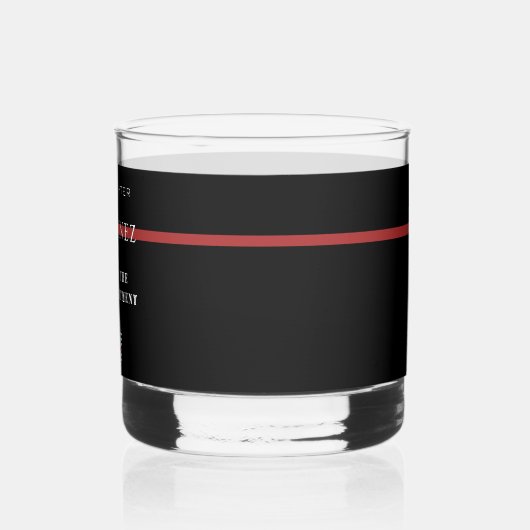Custom Firefighter Thin Red Line Fire Department Whiskyglas (Links)