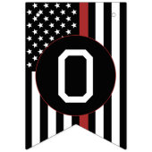 Custom Firefighter Thin Red Line Glückwünsche Wimpelkette (Zweite Fahne)