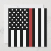 Custom Firefighter Vater Vater's Day Thin Red Line Karte (Rückseite)