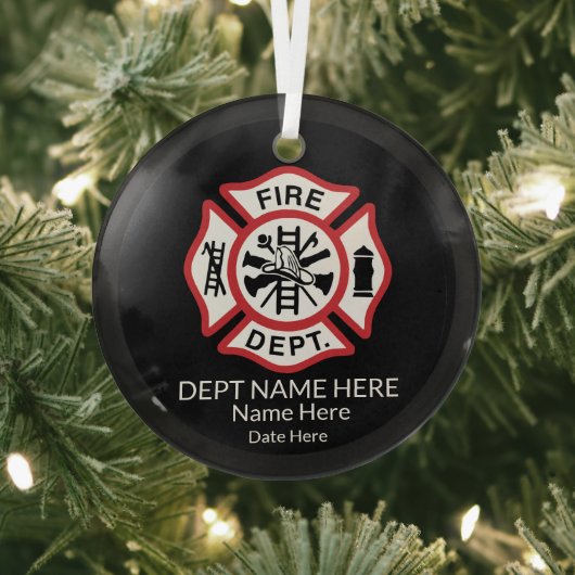 Custom Fireman Ornament Feuerwehrmann Maltese Cros (InSitu)