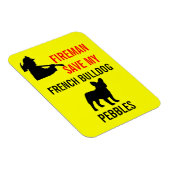 Custom Fireman Rettete meinen französischen BullDo Magnet (Rechte Seite)