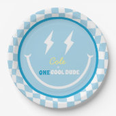 Custom First Birthday One Cool Typ Plate Pappteller (Vorderseite)