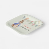 Custom First Birthday Peter der Kaninchenbunte Pappteller (Gewinkelt)