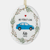 custom First Car Photo Ornament, My New Car  Keramik Ornament (Rechts)