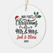 Custom First Christmas als Mr. & Mrs. Ornament (Links)