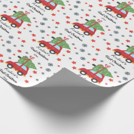 Custom First Christmas Baby Car und Weihnachtsbaum Geschenkpapier