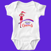 Custom First Christmas Baby Strampler