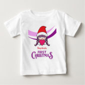 Custom First Christmas Baby T-shirt (Vorderseite)