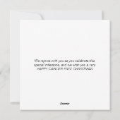 Custom First CHRISTMAS Brustkrebs kostenlos Feiertagskarte (Rückseite)