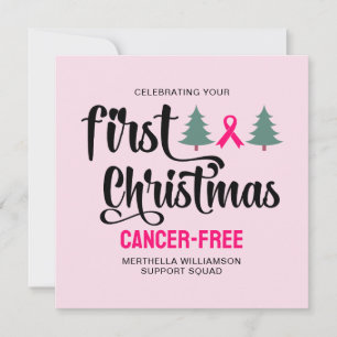 Custom First CHRISTMAS Brustkrebs kostenlos Feiertagskarte