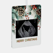 Custom First Christmas Expecting Photo Ornament (Vorderseite Rechts)
