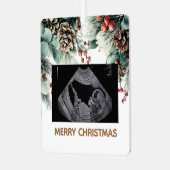 Custom First Christmas Expecting Photo Ornament (Vorderseite links)