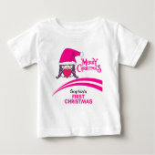 Custom First Christmas, Frohe Weihnachten Baby T-shirt (Vorderseite)