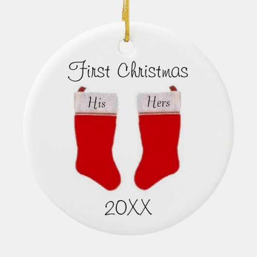 Custom First Christmas Ornament (Hinten)