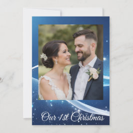 Custom First Christmas Photo Card for Couples Feiertagskarte