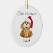 Custom First Christmas Puppy Ornament (Rechts)