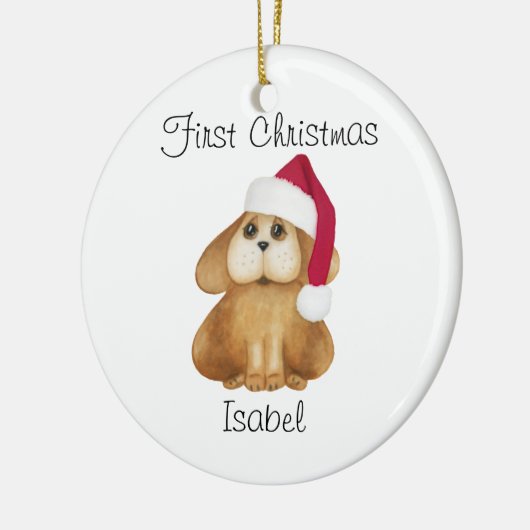 Custom First Christmas Puppy Ornament (Links)