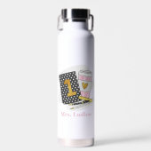 Custom First Grade Lehrer Black Coffee School Trinkflasche (Vorne)