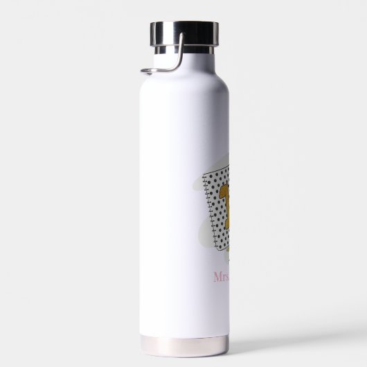 Custom First Grade Lehrer White Notebook School Trinkflasche (Rechts)