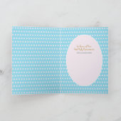 Custom First Heilige Kommune Niedlich Blonde Hair Dankeskarte (Innenseite)