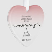 Custom First Mother's Day Gift New Mommy Keepake Ornament (Vorderseite)