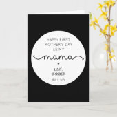 Custom First Mother's Day New Mama Karte (Gelbe Blume)