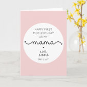 Custom First Mother's Day New Mama Karte (Gelbe Blume)