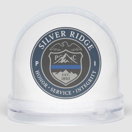 Custom First Responder Support Snow Globe Schneekugeln (Rückseite)