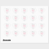 Custom First Tooth Baby Girl Heart Sticker (Blatt)
