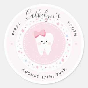 Custom First Tooth Baby Meilenstein Sticker