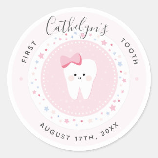 Custom First Tooth Baby Meilenstein Sticker