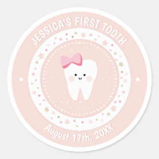 Custom First Tooth Baby Meilenstein Sticker