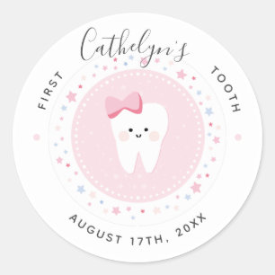 Custom First Tooth Baby Meilenstein Sticker