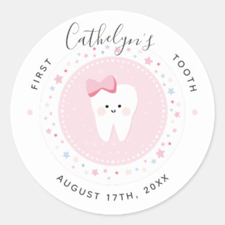 Custom First Tooth Baby Meilenstein Sticker