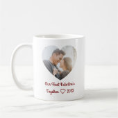 Custom First Valentine's Day Together Foto Kaffeetasse (Links)