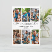 Custom First Vatertag Foto Collage Karte (Stehend Vorderseite)
