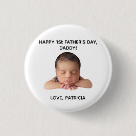 Custom First Vatertag Foto Geschenk von Baby Button