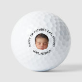 Custom First Vatertag Foto Geschenk von Baby Golfball (Vorderseite)