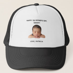 Custom First Vatertag Foto Geschenk von Baby Truckerkappe