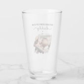 Custom First Vatertag Niedlich gebürstetes Foto Glas (Rückseite)