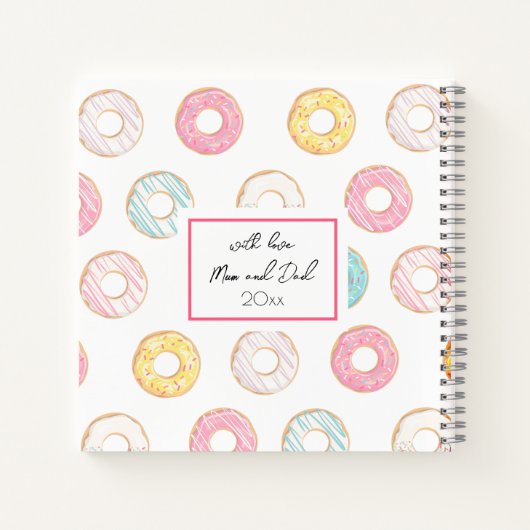 Custom First Words Buchgeschenk für Baby Notizblock (Rückseite)