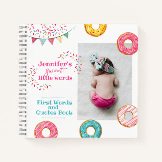 Custom First Words Buchgeschenk für Baby Notizblock