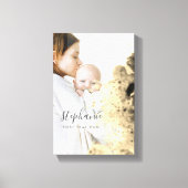Custom First Year Mama Foto Gold Sparkling Leinwanddruck (Vorderseite)