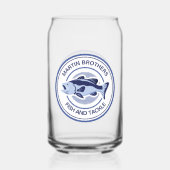 Custom Fish and Tackle Shop Blue Fischer Dosenglas (Vorderseite)