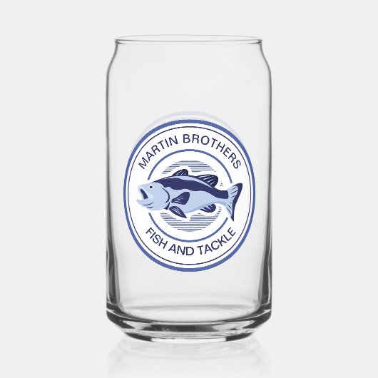 Custom Fish and Tackle Shop Blue Fischer Dosenglas (Rückseite)