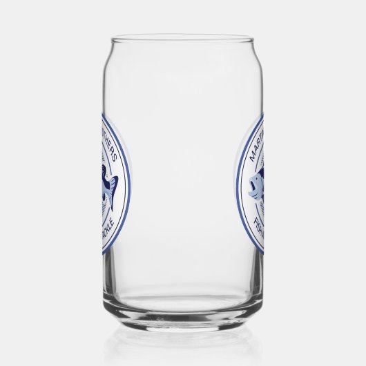 Custom Fish and Tackle Shop Blue Fischer Dosenglas (Links)