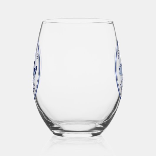 Custom Fish and Tackle Shop Blue Fischer Weinglas Ohne Stiel (Links)