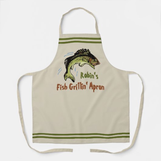 Custom Fish Grillin' Schürze (Vorderseite)