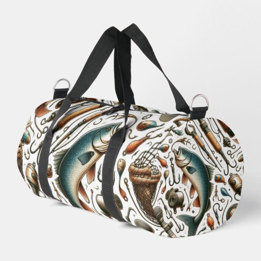 Custom Fish Tackle Fisherman Duffle Bag (Linke Seite)